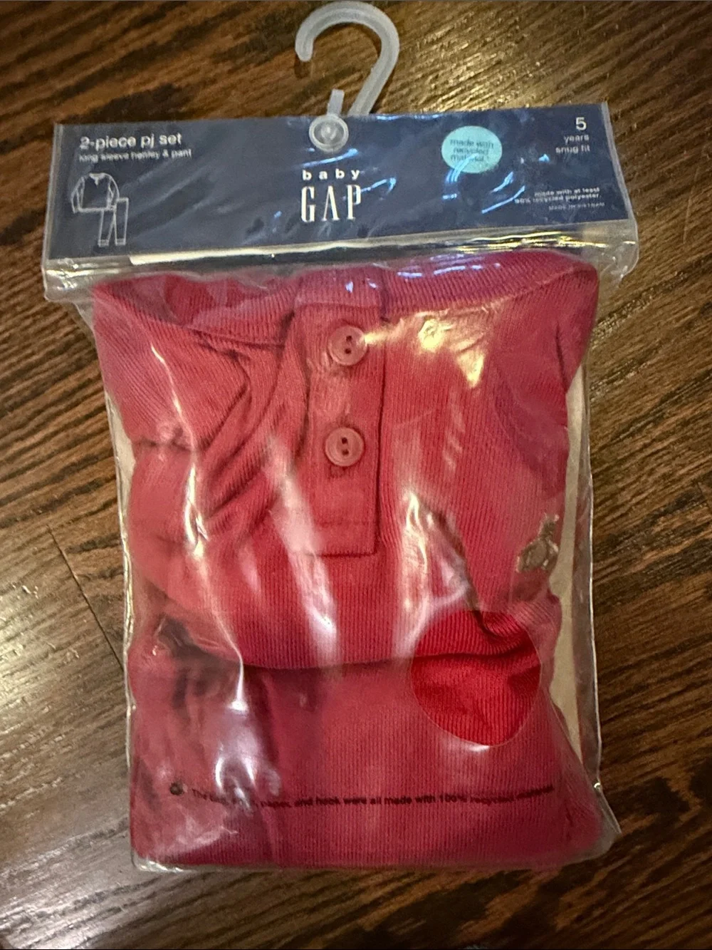 GAP Red Long Sleeve Kids Pajama Set